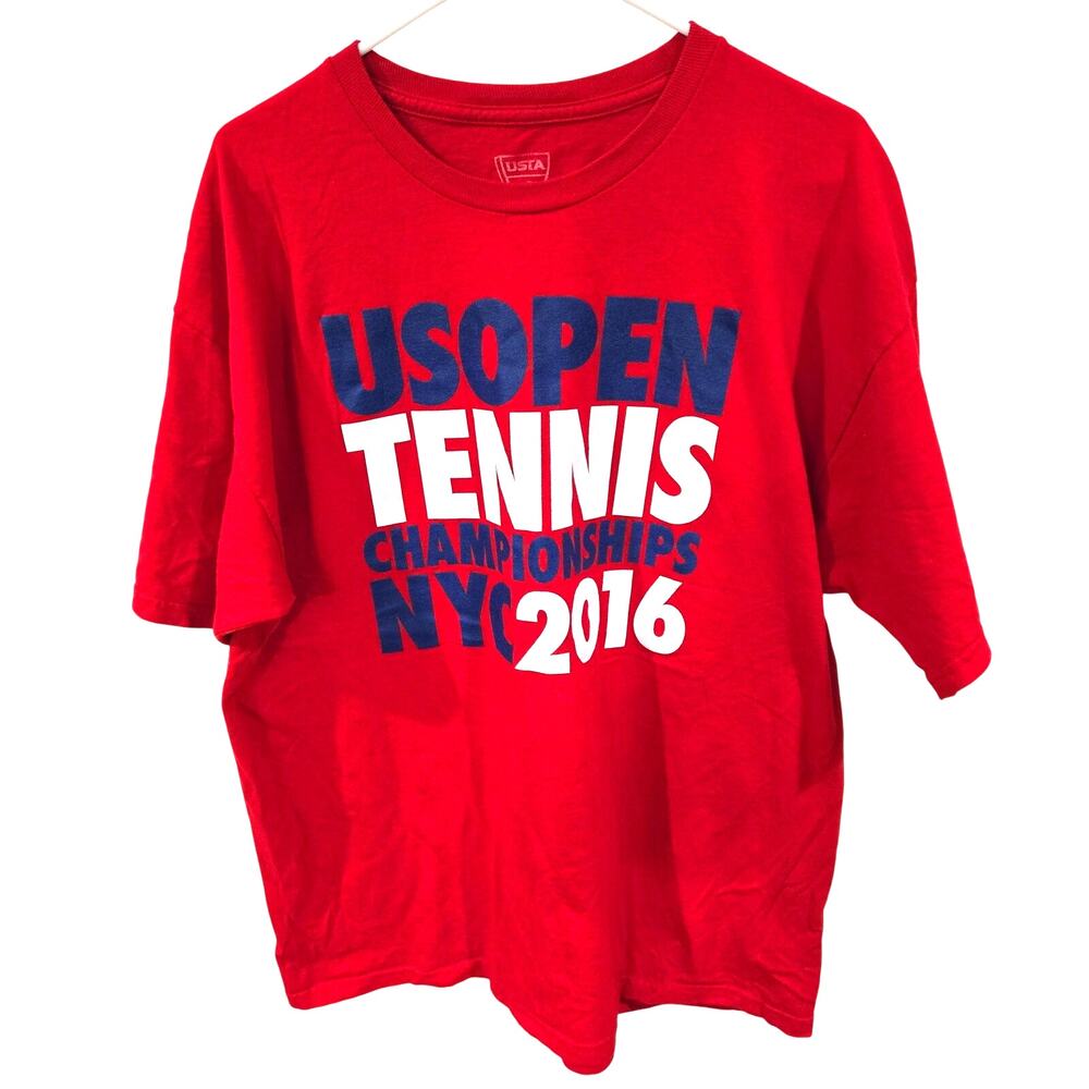 Usta Sz XL Red Us Open Nyc 2016 T-Shirt